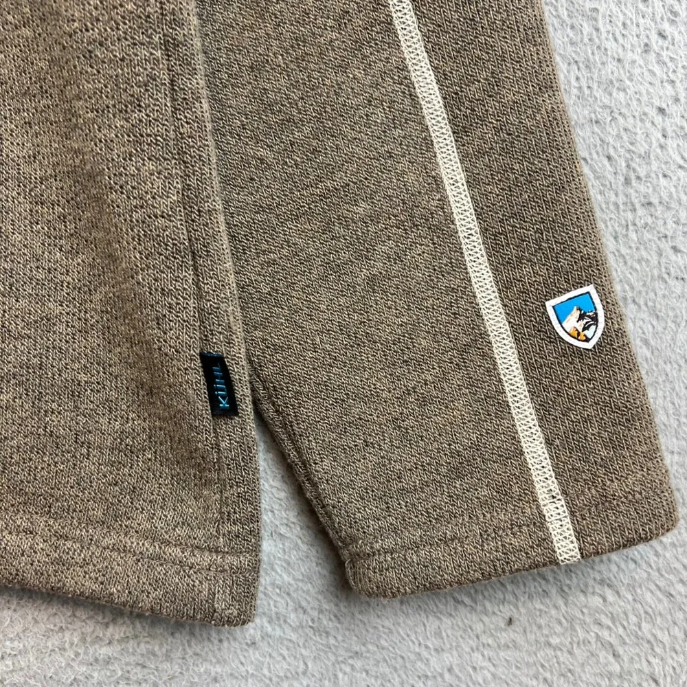 Kuhl Revel 1/4 Zip Sweater Mens XL Brown Sherpa Lined Collar Pullover Fleece